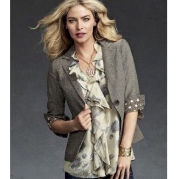 CAbi Tranquil Flouncy Floral Silk Tunic Blouse - Picture 5 of 10